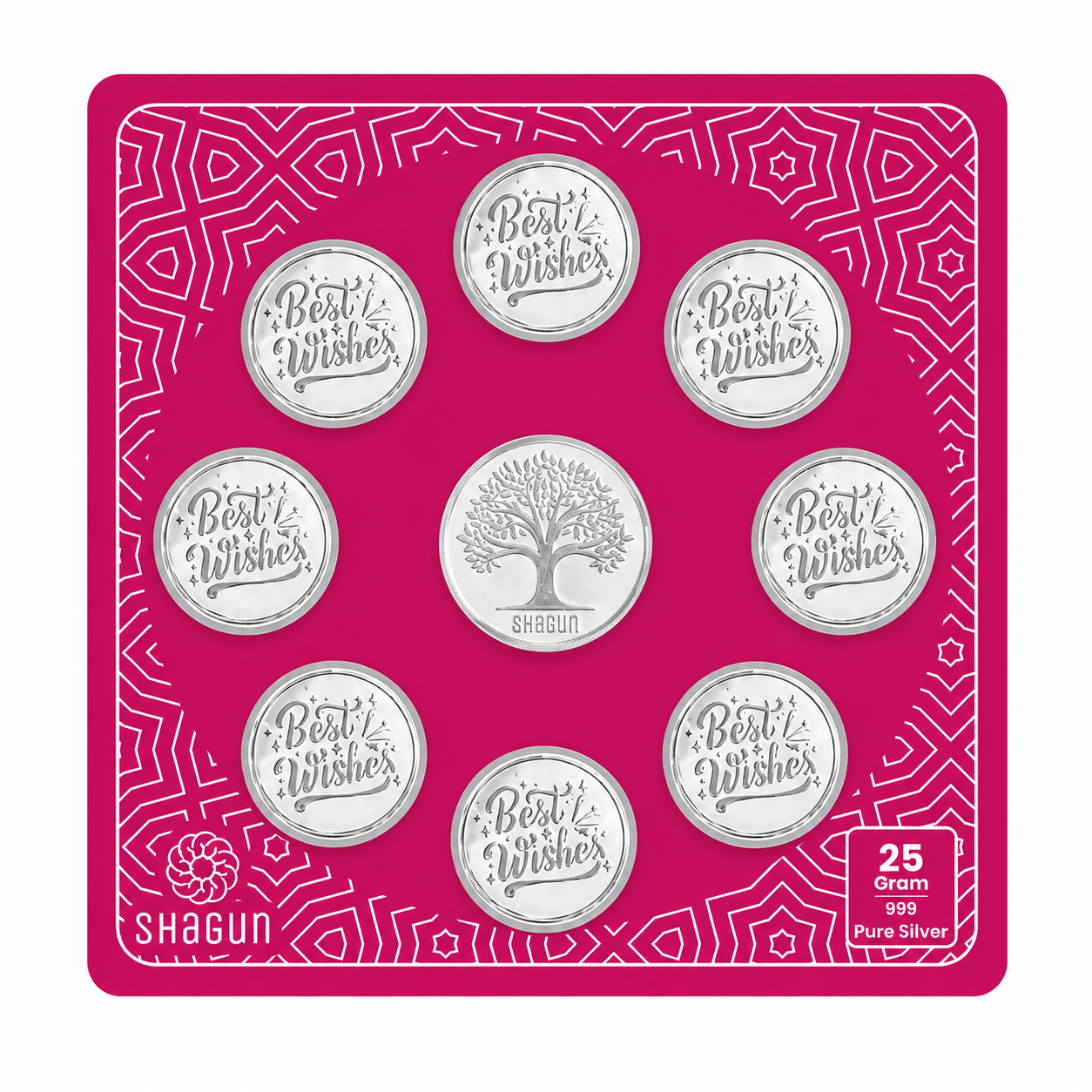 Best Wishes 25 Grams Silver Coin With Musical Box - FKJCONSL7026