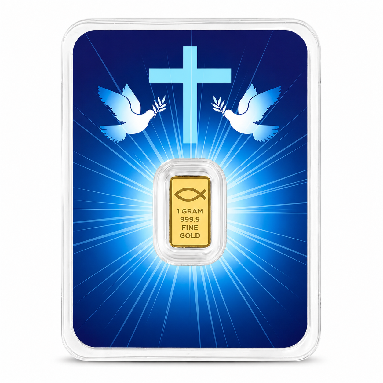 Blessings of Jesus Christ 1 Gram Gold Bar 24KT - FKJGBR24K6954