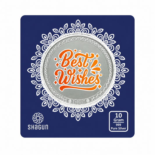 Best Wishes 10 Grams Silver Coin Small Box - FKJCONSL7018