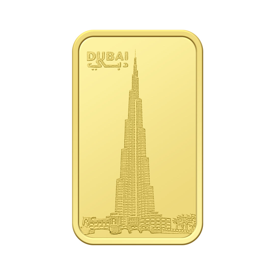 Emirates Minting 10 Grams Burj Khalifa Gold Bar 999.9 Purity - FKJGBR24K2338