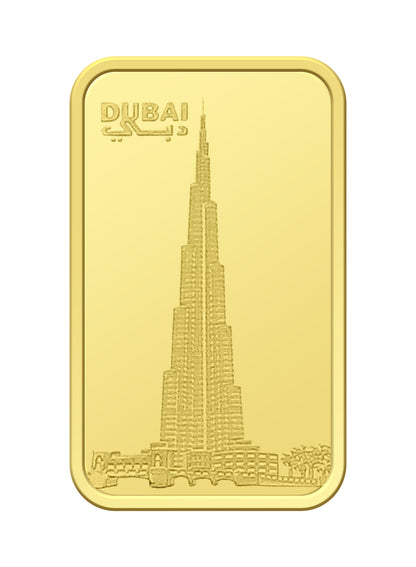 Emirates Minting 10 Grams Burj Khalifa Gold Bar 999.9 Purity - FKJGBR24K2338