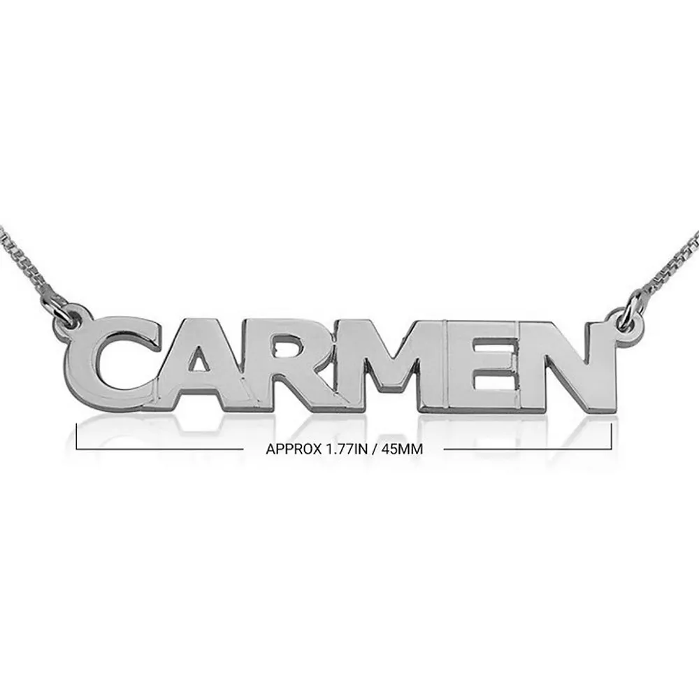 Silver 925 Personalized Capital Letter Name Necklace - FKJNKLSLU6177