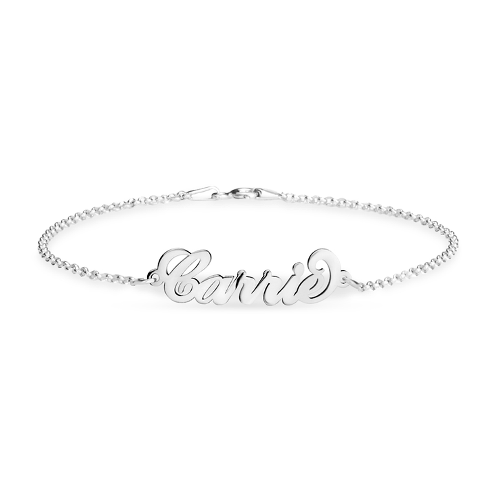 Gold & Silver Personalized Carrie Style Name Bracelet - FKJBRLU6262