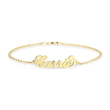 Gold & Silver Personalized Carrie Style Name Bracelet - FKJBRLU6262