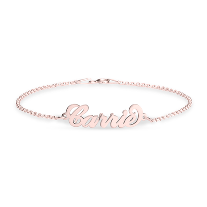 Gold & Silver Personalized Carrie Style Name Bracelet - FKJBRLU6262