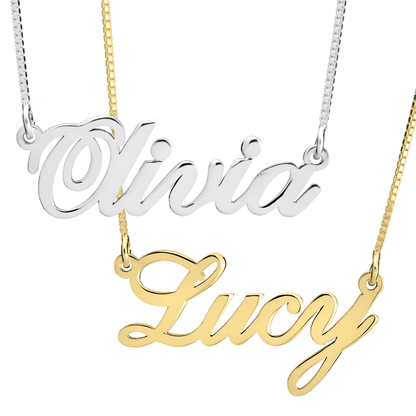 Silver 925 Personalized Classic English Name Necklace - FKJNKLSLU6163