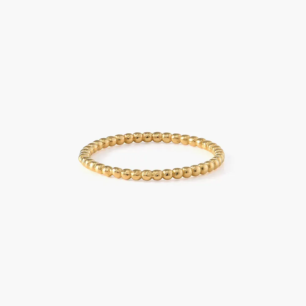 Gold & Silver Personalized Classic Bead Ring - FKJRNU6241