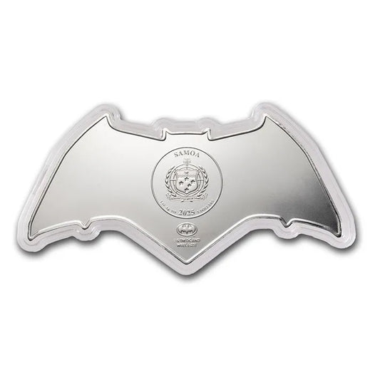 DC Comics™ 1 Ounce Batman Batarang Color Silver Coin - FKJCONSL6876