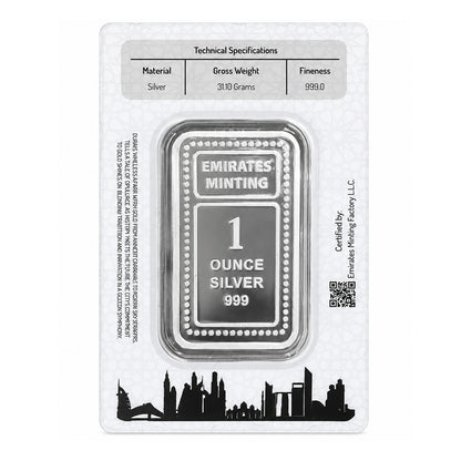 Emirates Minting 1 Ounce Flower Silver Bar 999.0 Purity - FKJGBRSL6840