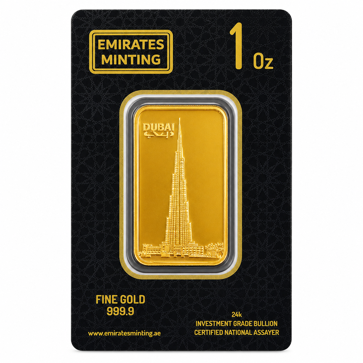 Emirates Minting 1 Ounce Burj Khalifa Gold Bar 999.9 Purity - FKJGBR24K2294