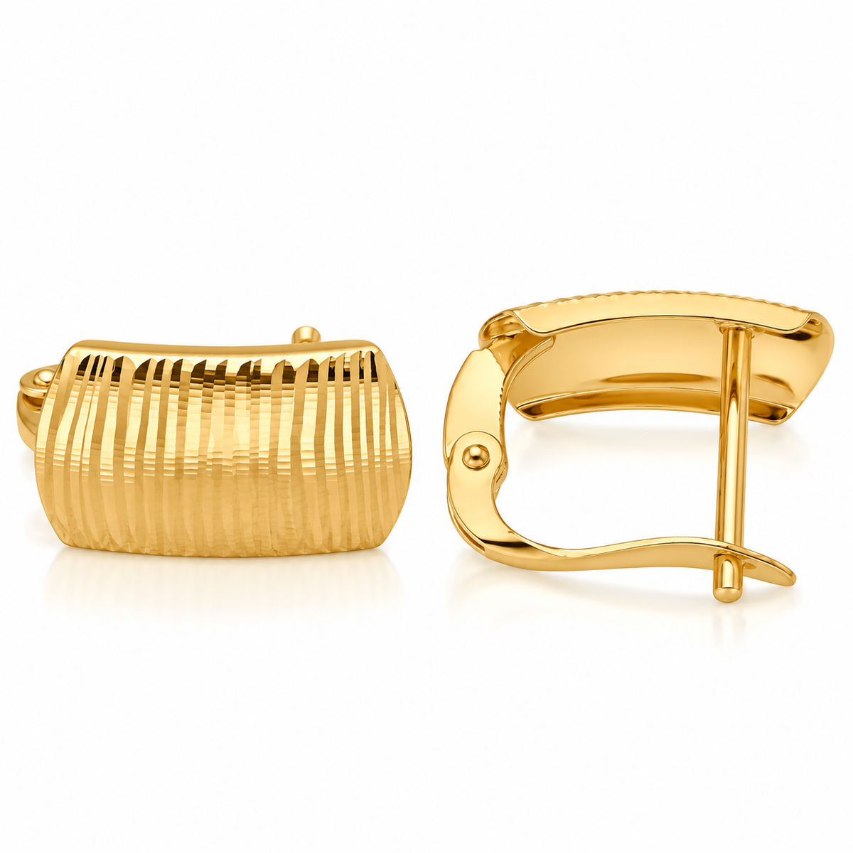 Gold Hoop Shaped Earrings 18KT - FKJERN18KU6462