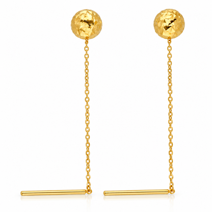 Gold Hanging Earrings 18KT - FKJERN18KU6550