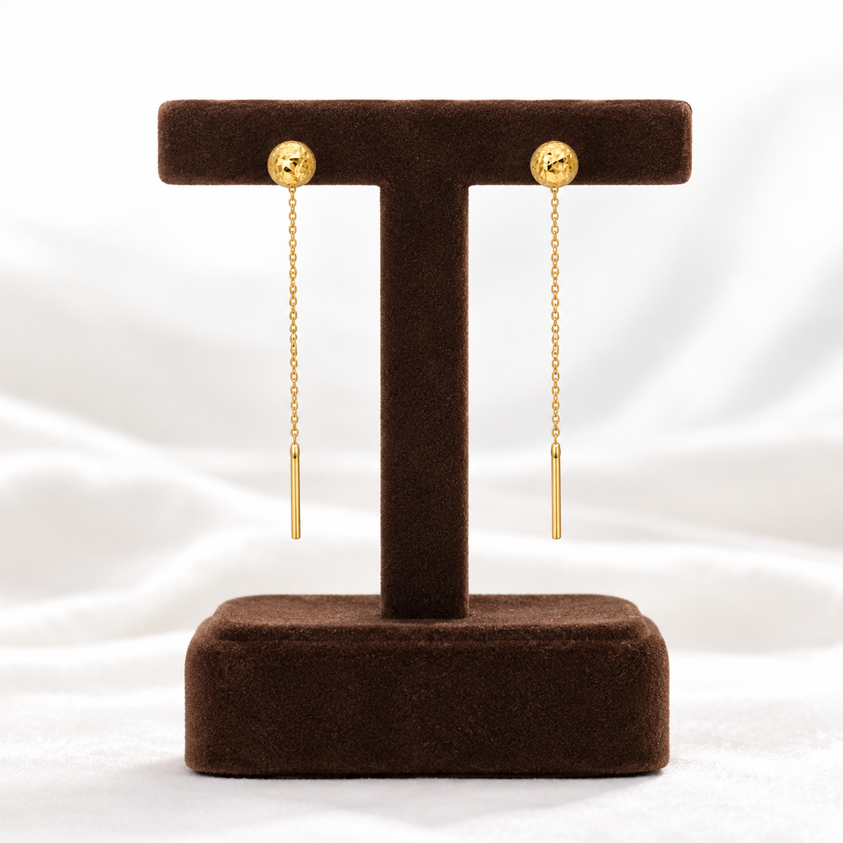 Gold Hanging Earrings 18KT - FKJERN18KU6550