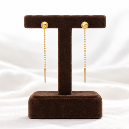 Gold Hanging Earrings 18KT - FKJERN18KU6550
