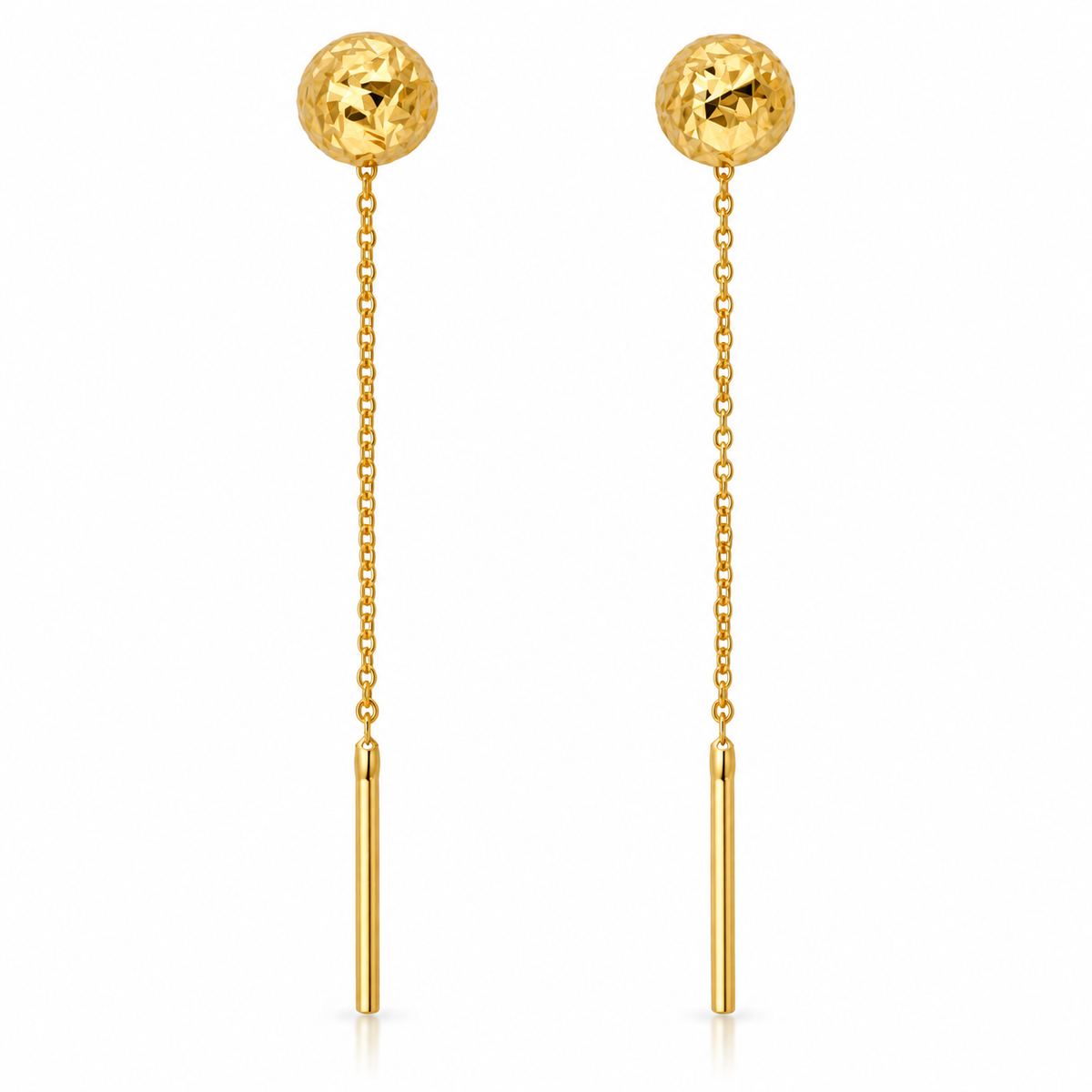 Gold Hanging Earrings 18KT - FKJERN18KU6550