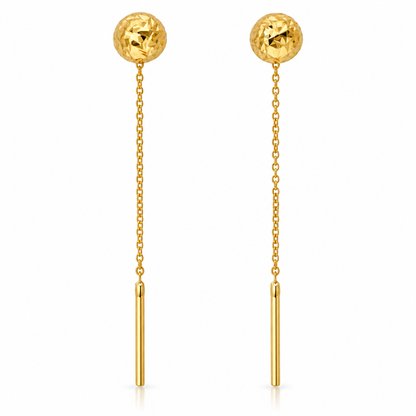 Gold Hanging Earrings 18KT - FKJERN18KU6550