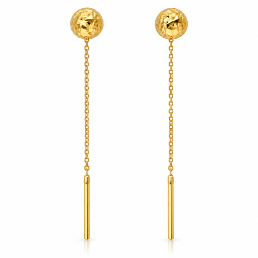 Gold Hanging Earrings 18KT - FKJERN18KU6550