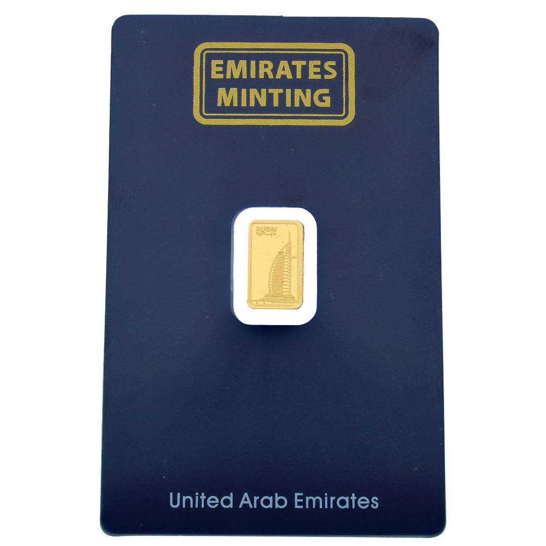 Emirates Minting 1 Gram Burj Al Arab Gold Bar 999.9 Purity - FKJGBR24K2322