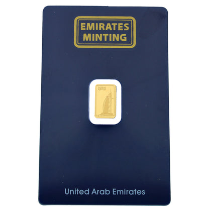 Emirates Minting 1 Gram Burj Al Arab Gold Bar 999.9 Purity - FKJGBR24K2322