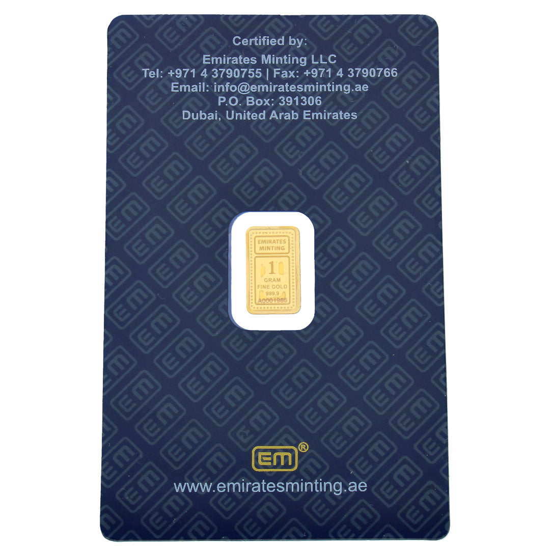 Emirates Minting 1 Gram Burj Al Arab Gold Bar 999.9 Purity - FKJGBR24K2322