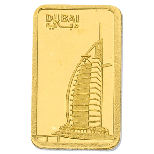 Emirates Minting 1 Gram Burj Al Arab Gold Bar 999.9 Purity - FKJGBR24K2322