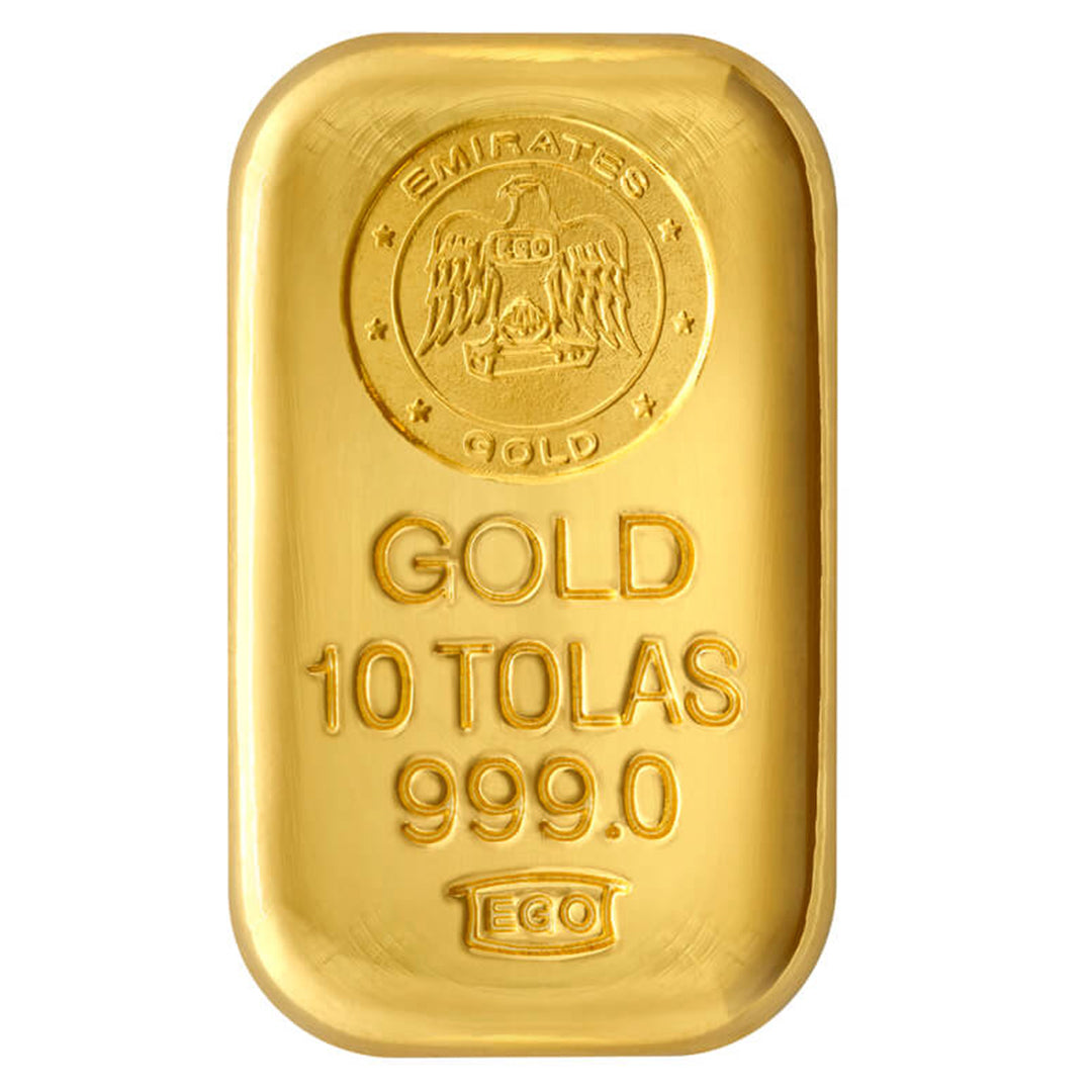 Emirates 10 Tola TT 999.0 Purity Gold Cast Bar - FKJGBR24K2213