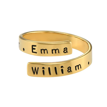 Gold & Silver Personalized Engravable Wrap Ring - FKJRNU6231