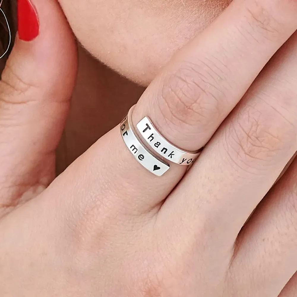 Gold & Silver Personalized Engravable Wrap Ring - FKJRNU6231