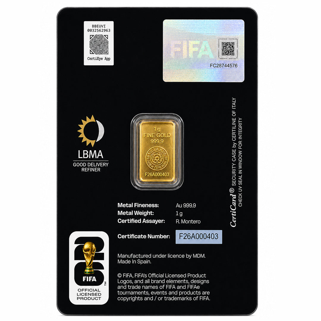 FIFA World Cup 26 1 Gram Gold Bar 24KT - FKJGBR24K6965