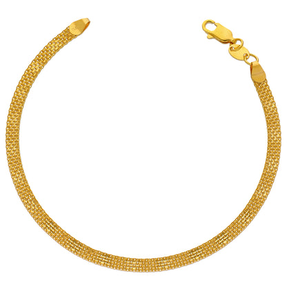 Gold Interlink Strap Bracelet 22KT - FKJBRL22KU6654