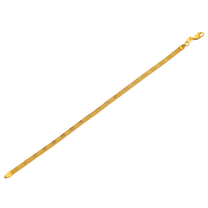 Gold Interlink Strap Bracelet 22KT - FKJBRL22KU6654