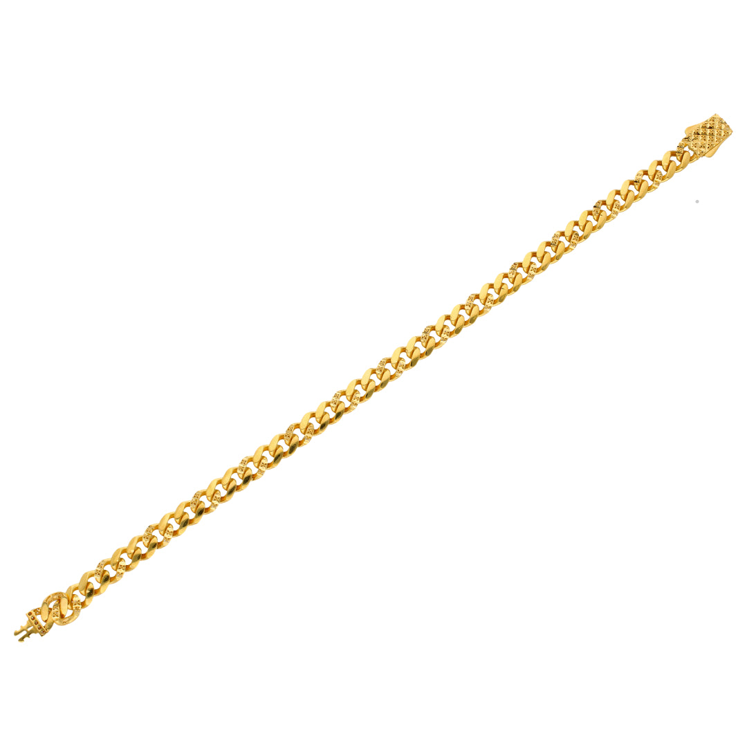 Gold Curb Bracelet 22KT - FKJBRL22KU6660