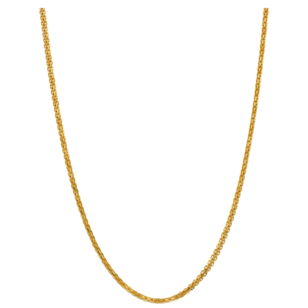 Gold Fancy Carpet Chain 22KT - FKJCN22KU6649
