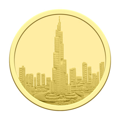 Gold 10 Grams Burj Khalifa Coin 22KT - FKJCON22K2341