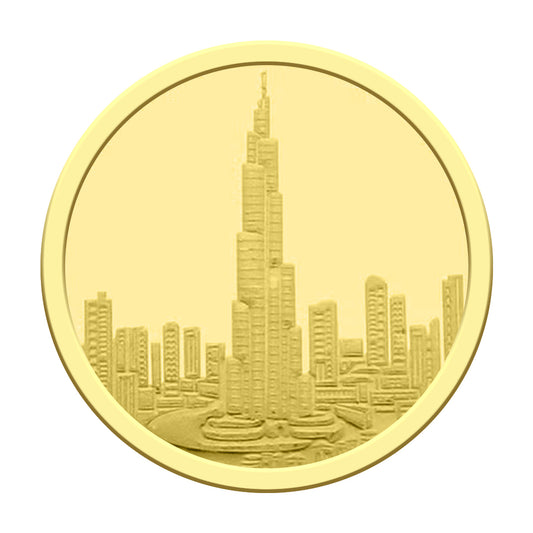 عملة برج خليفة من الذهب عيار 10 قيراطًا، وزن 22 جرام - FKJCON22K2341