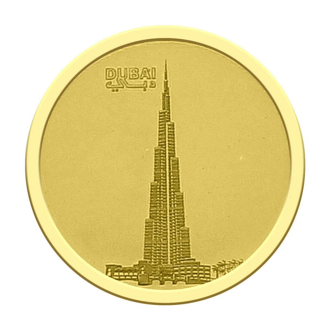 Emirates Minting Gold 4 Grams Burj Khalifa Coin 24KT 999.9 Purity - FKJCON24K2272