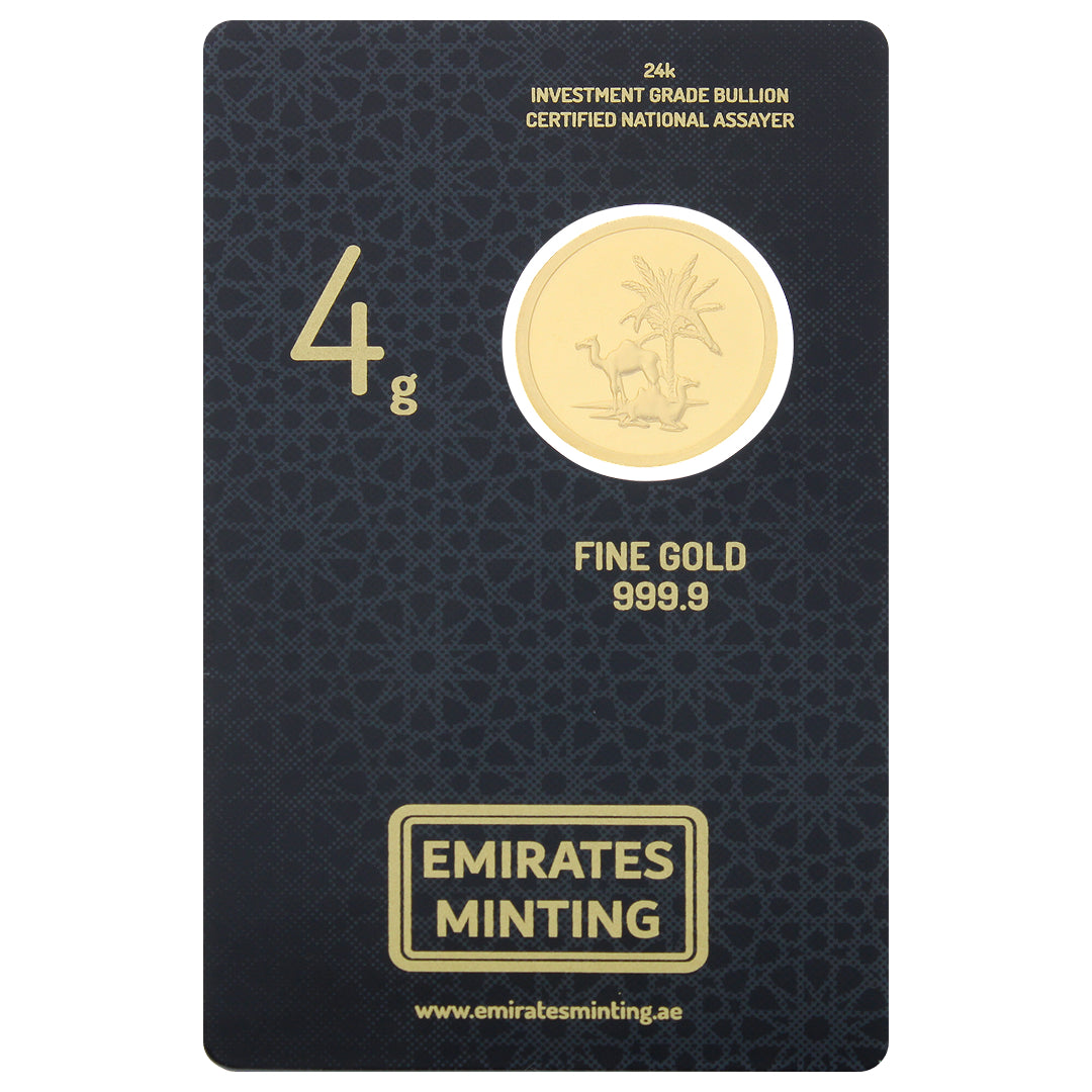 Emirates Minting Gold 4 Grams Camel Coin 24KT 999.9 Purity - FKJCON24K2273