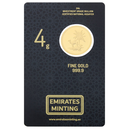 Emirates Minting Gold 4 Grams Camel Coin 24KT 999.9 Purity - FKJCON24K2273