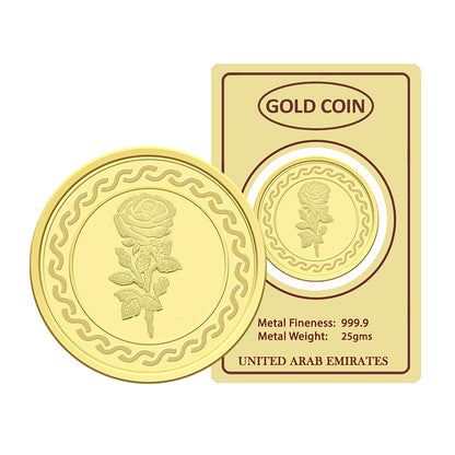 Gold 25 Grams Coin 24KT 999.9 Purity - FKJCON24K2276