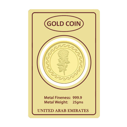 Gold 25 Grams Coin 24KT 999.9 Purity - FKJCON24K2276