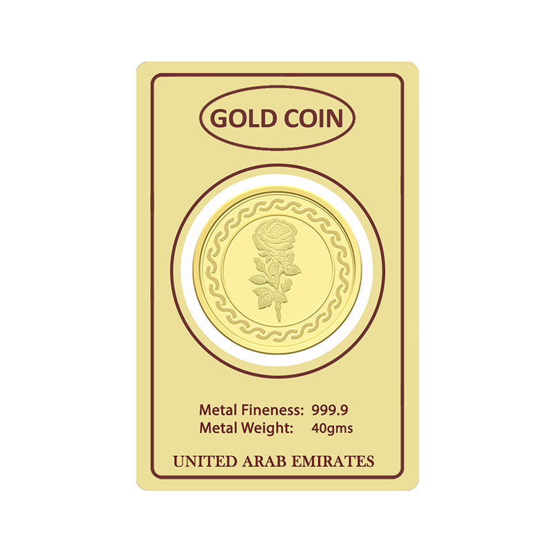 Gold 40 Grams Coin 24KT 999.9 Purity - FKJCON24K2277