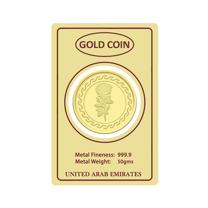 Gold 50 Grams Coin 24KT 999.9 Purity - FKJCON24K2278