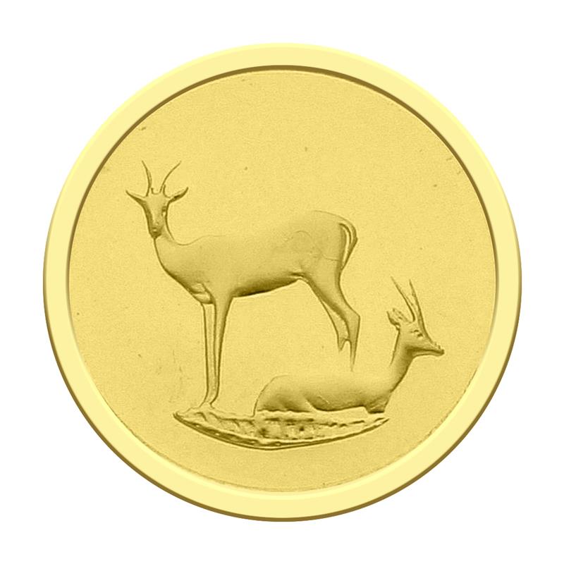 Emirates Minting Reindeer Design 1 Gram Gold Coin 999.9 Purity - FKJCON24K2304