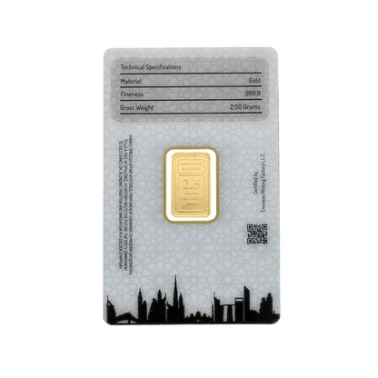 Emirates Minting 2.5 Gram Flower Girl Gold Bar 24KT 999.9 Purity - FKJGBR24K6800