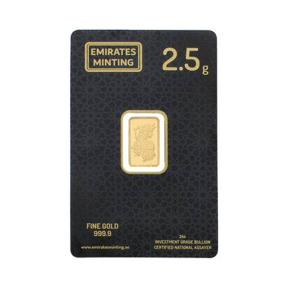 Emirates Minting 2.5 Gram Flower Girl Gold Bar 24KT 999.9 Purity - FKJGBR24K6800