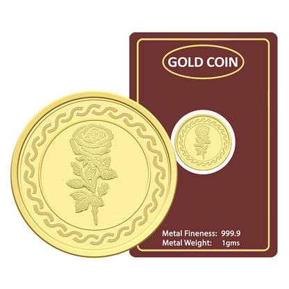 Gold 1 Gram Coin 24KT 999.9 Purity - FKJCON24KU4006