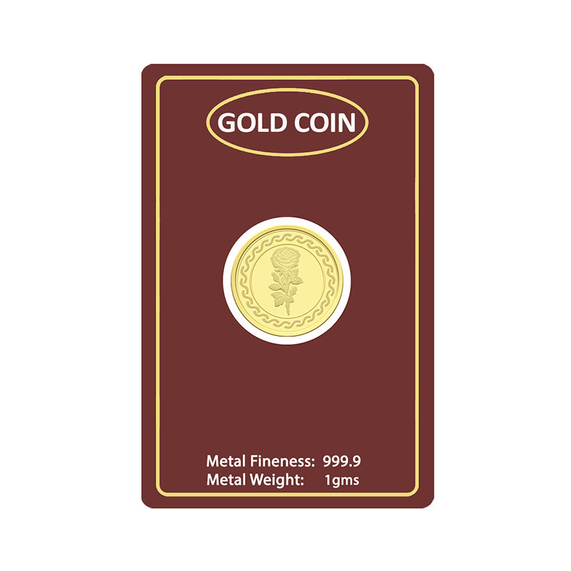 Gold 1 Gram Coin 24KT 999.9 Purity - FKJCON24KU4006