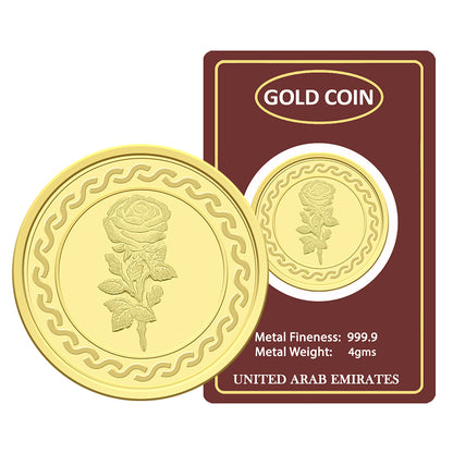 Gold 4 Gram Coin 24KT 999.9 Purity - FKJCON24KU4011