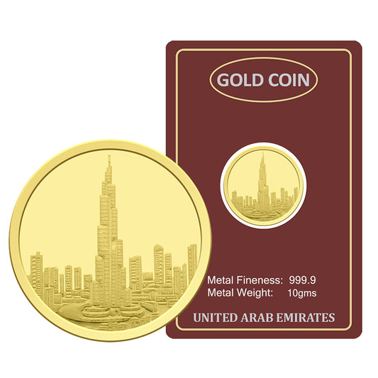 Gold 10 Gram Coin 24KT 999.9 Purity - FKJCON24KU6051