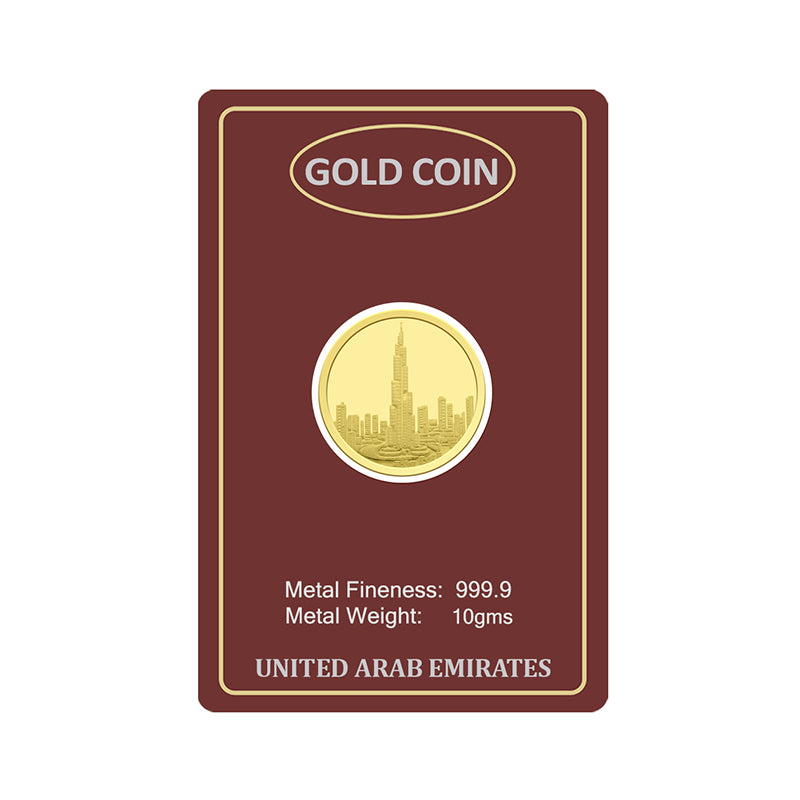 Gold 10 Gram Coin 24KT 999.9 Purity - FKJCON24KU6051